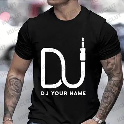 Nadměrné tričko Pánské Dámské Dj Vlastní trička Vlastní tričko s jménem DJ Personalizované DIY Techno hudební trička Disc Music Láska Oblečení...