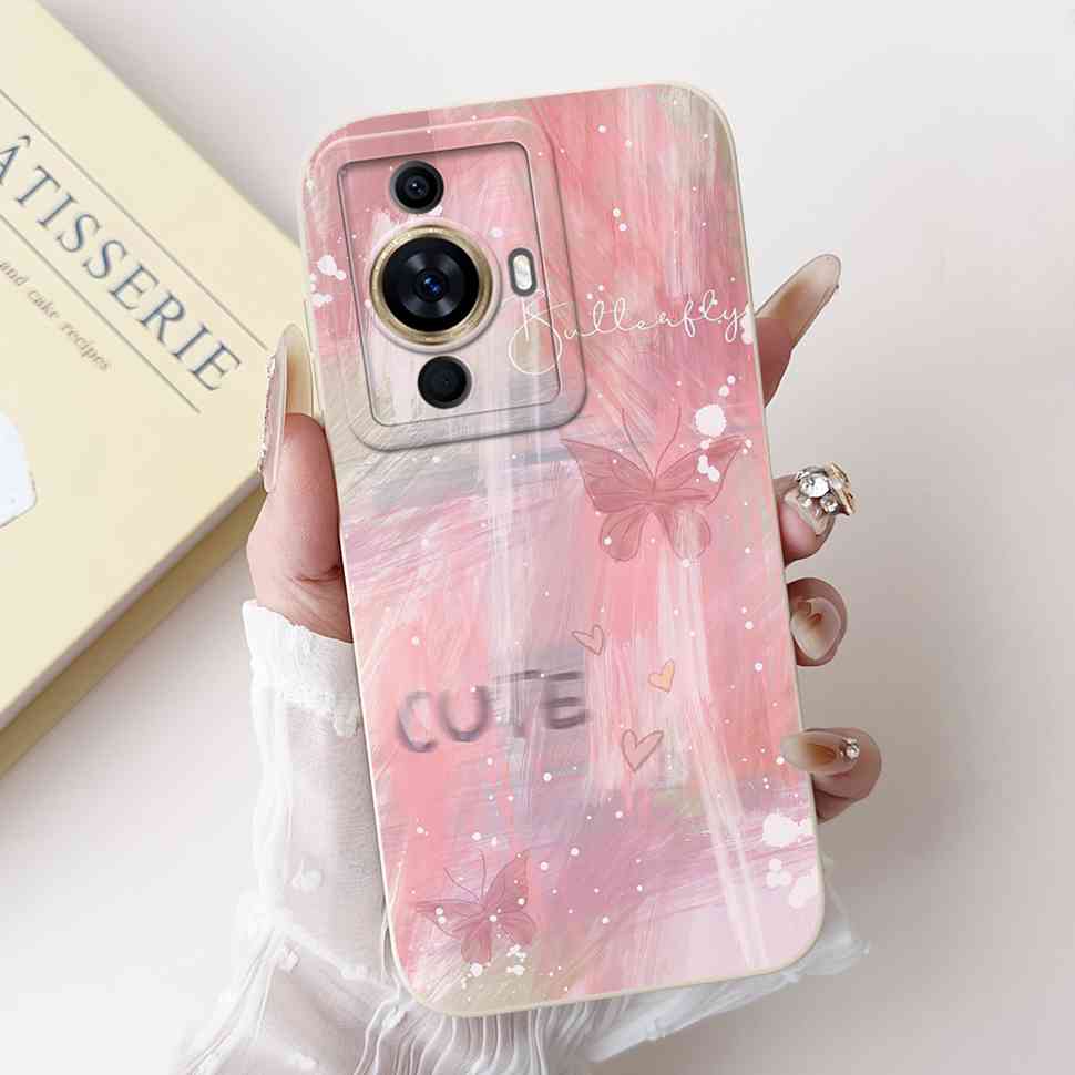 Colorful Flower Butterfly For Huawei Nova 11 Pro Case Silicone Soft TPU Cover Case For Huawei Nova 11 Nova11 Pro Shell