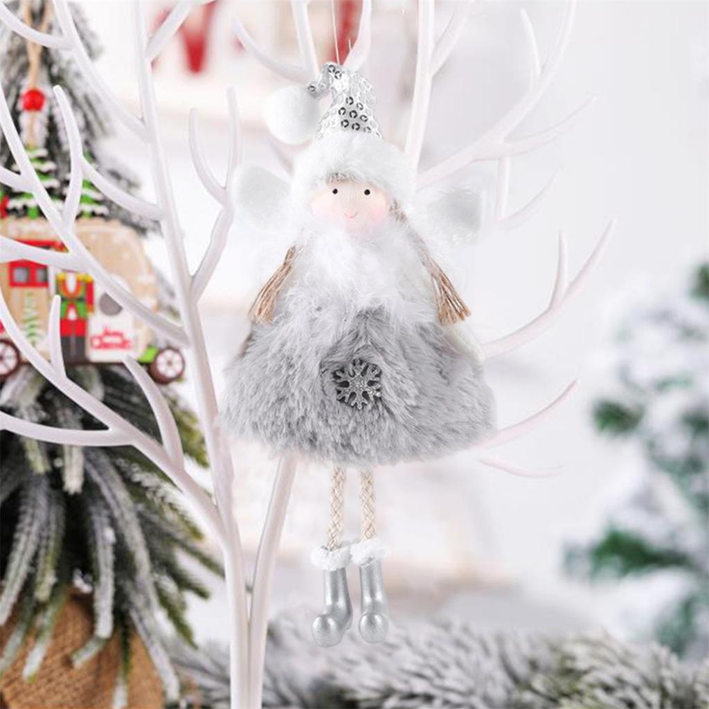 Cute Santa Claus Doll Ornaments Festive Christmas Tree Hanging Decorations for Home Office Party Celebration