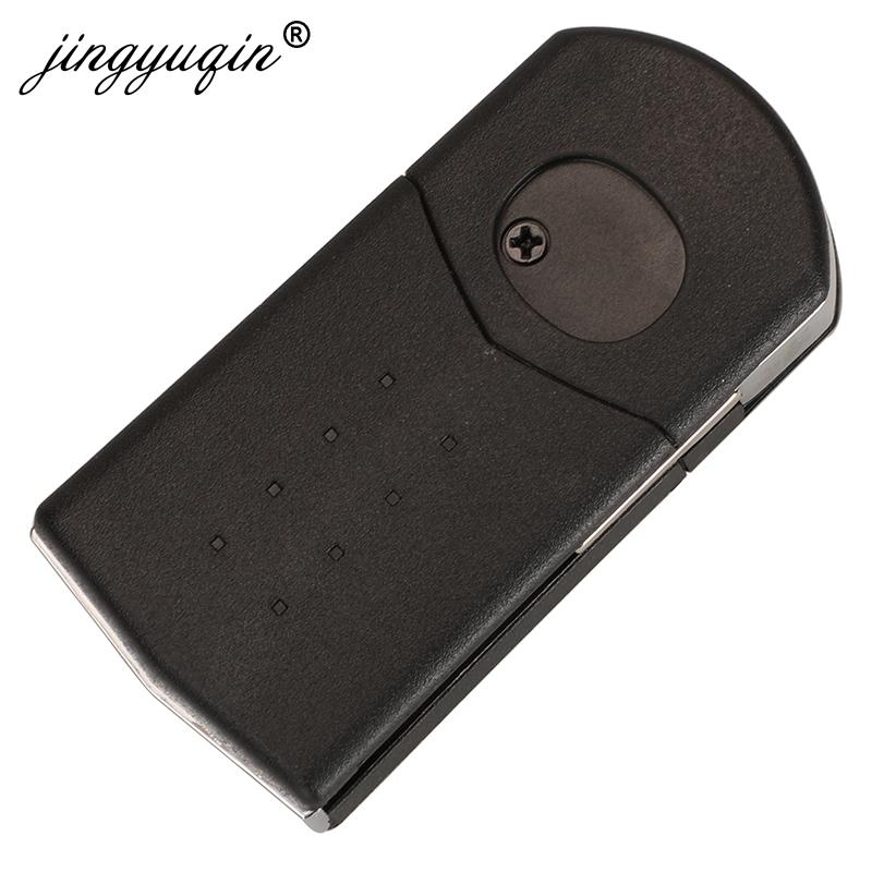 jingyuqin 2/3 Button Remote Key Fob Shell Case Folding Flip For Mazda 2 3 5 6 CX-7 / CX-9 / MX-5 With Uncut Blade Replacement