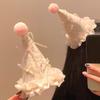 Söt rosett pompom födelsedagshatt hårspännen söt flickas huvudbonad fest håraccessoarer barn fotograferingsrekvisita