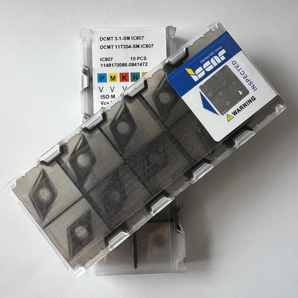 ISCAR / DCMT11T304-SM IC807 / Industrial indexable carbide inserts 10 Pcs