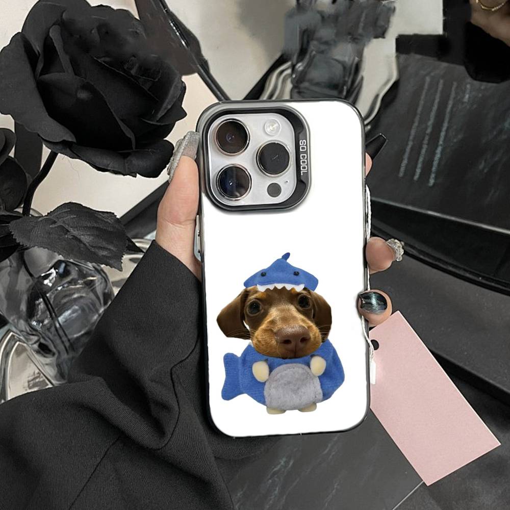 Goofy Dogs Big eyes Phone Case For IPhone 16 17 15 14 12 13 Pro Max Black Color Shockproof Cover iPhone13PROMAX