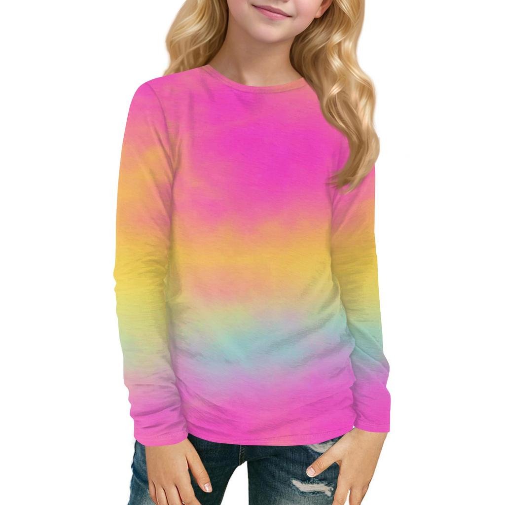 Kinder Langarm O-Ausschnitt Oberteil Bedruckt Täglich Lässig