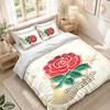 Bedding Set 1 Duvet Cover 2 Pillowcases England Rugby Print Bedroom Home Decoration