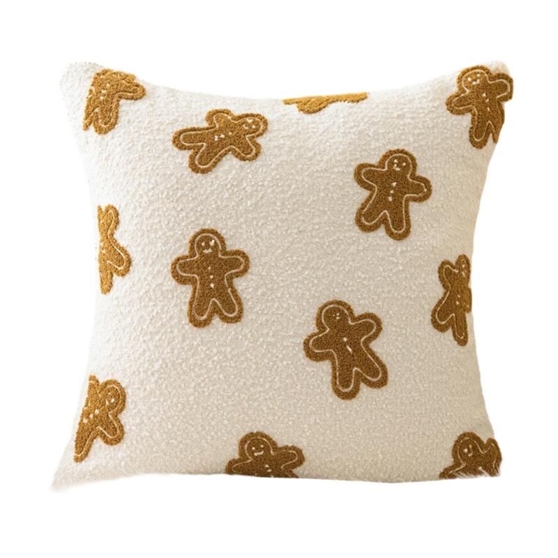 Festival Holiday Pillow Case Christmas Decoration Polyester Materials Easy Caring Decorative Living Room Accent