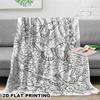 Adult Coloring Butterfly Floral Flannel Blanket, Soft Skin-Friendly Throw for Bedroom Nap, Creative DIY Stress-Relief Gift