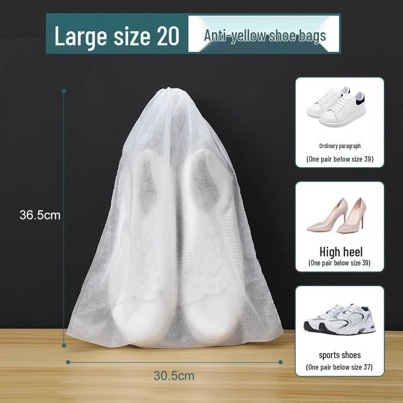 Shoe Storage & Drying Bag - Dustproof, Anti-Yellowing, Disposable Cover for White Shoes