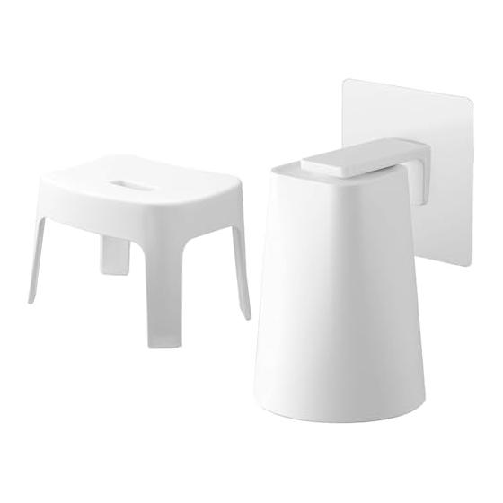 Yamazaki Jitsugyo Magnetic Bath Chair SH25 White Approx. W33 x D26.5 x H25.5cm (Seat: Approx. H25cm) Tower Breathable and easy to dry
