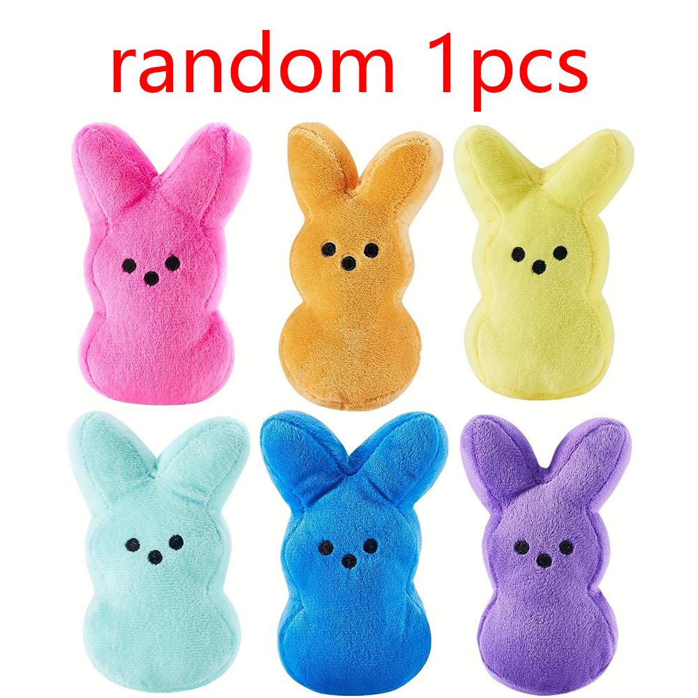 Peeps Plush Bunny Rabbit Peep Easter Toys Goodie Bag Fillers Carnival Prizes Assortment Kids Egg Filter Party Favors Cuddly Stuffed Fluffy Huggable