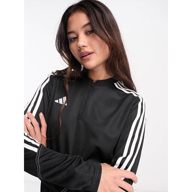 

Черный топ на молнии 1/4 adidas Football Tiro 23 1/4