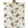 Cute Bee and Flower Blanket 50X60 in, Flannel Throw Blankets for Travel Camping Sofa Living Room Decor, Lightweight Cozy Soft Fu