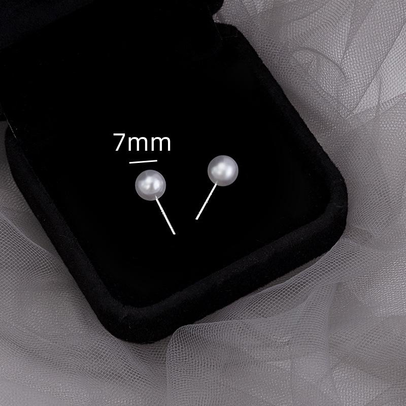 4mm-12mm Imitation Pearl Stud Earring for Women Korean Sweet Temperament Ear Jewelry Accessories Wedding Gift