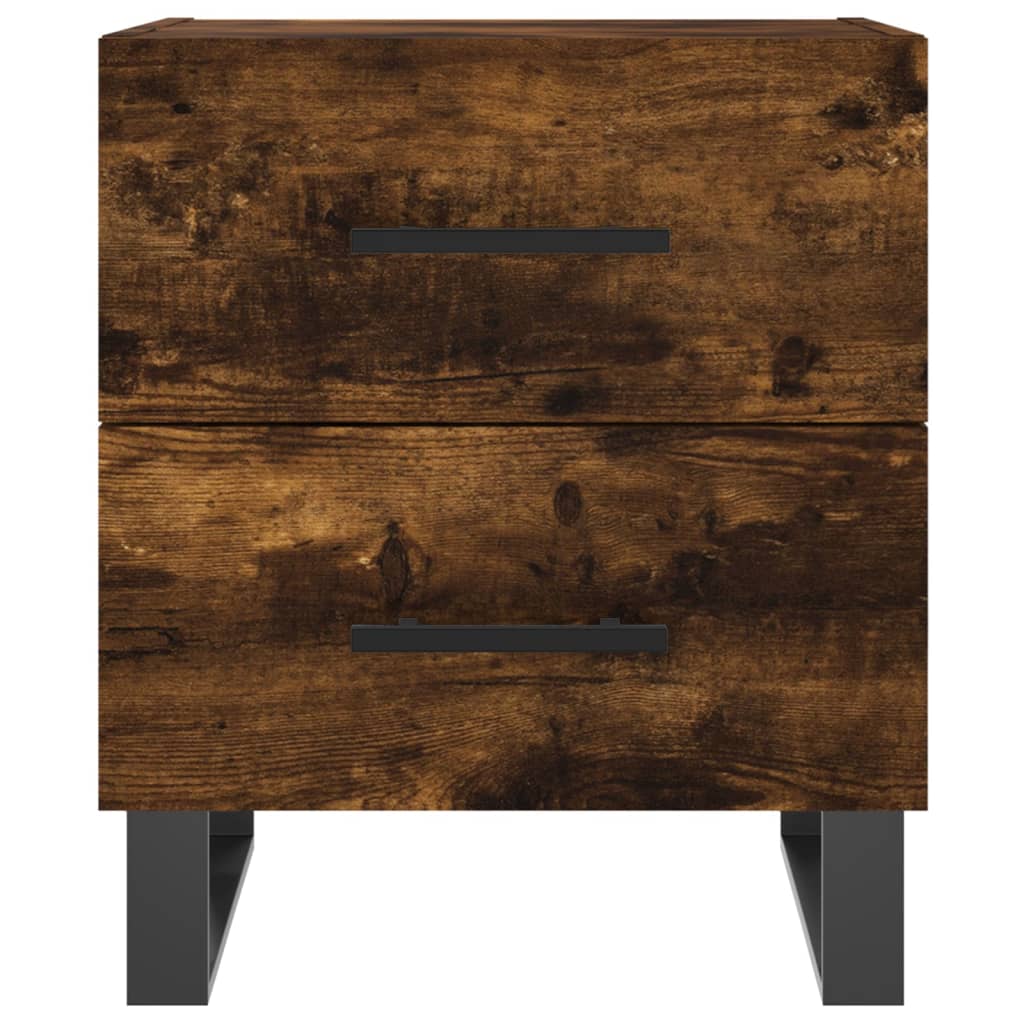 Nightstand Smoked Oak 40 x 35 x 47.5 cm Engineered Wood