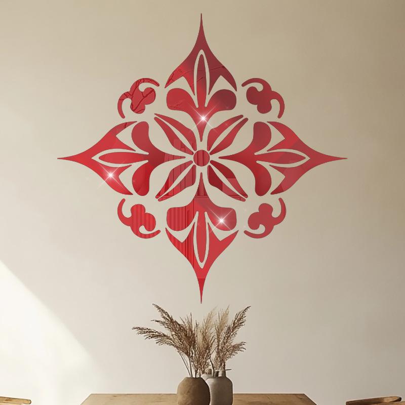 Europäischer Luxus 3D-Rauten-Acryl-Wandaufkleber für Wohnzimmer oder Schlafzimmer