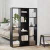 Room Divider in Black Oak Look 100 x 24 x 140 cm Engineered Wood