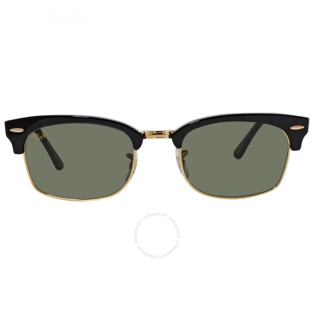 

Ray Ban Clubmaster Square Legend Gold Green Unisex Sunglasses RB3916 130331 52