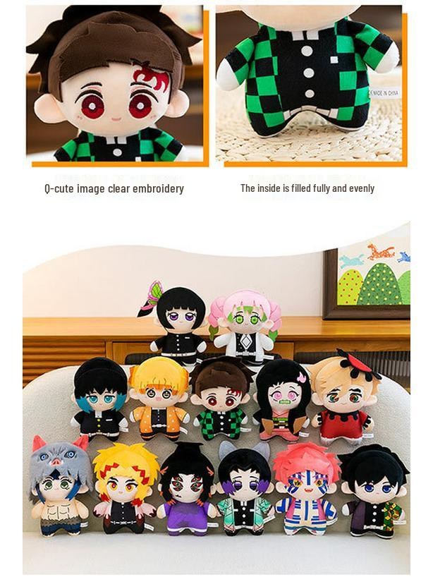 Large Sitting Pose Demon Slayer Plush Dolls - Tanjiro, Nezuko, Inosuke Gift