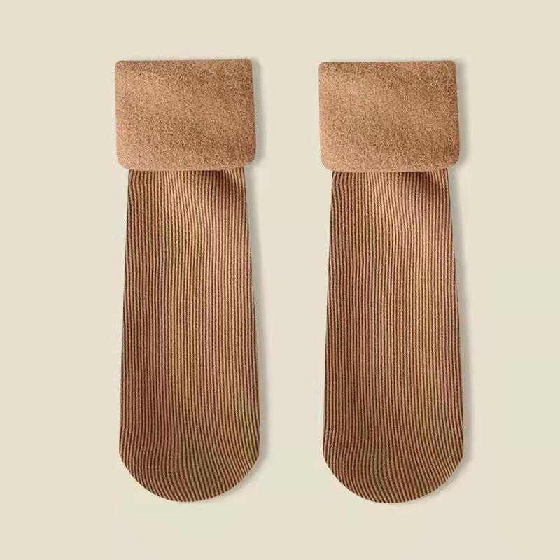 1/3pair of Thick Socks for Women Autumn and Winter with Fleece Thickened Warm Snow Socks Home Sleeping Floor Socks Comfortable Mid-tube Socks