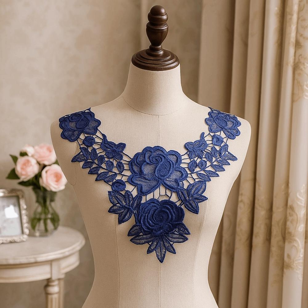 6PCS Elegant Fake Collar Hollow Out Pattern Hollow Out Lace Collar Flower Collar  Women's Fashion