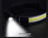 Rechargeable Motion Sensor COB Headlamp - Dual Light for Night Running, Camping, and Outdoor Use