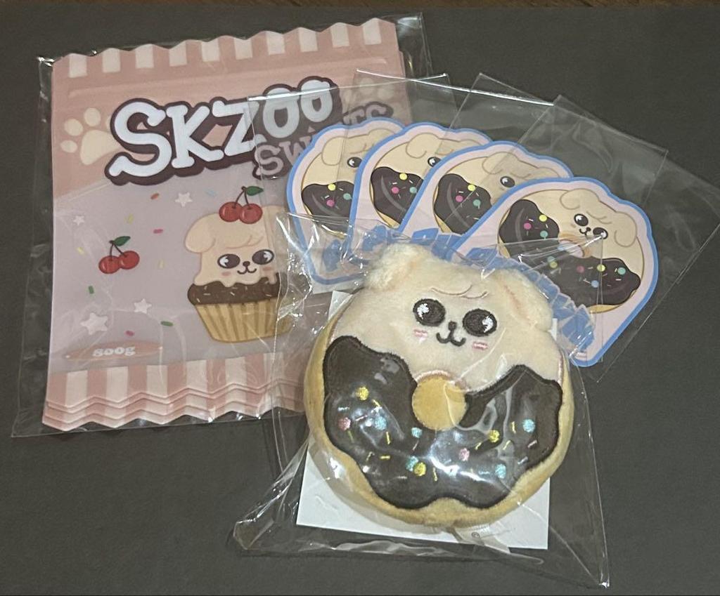 [USED] SKZOO Seungmin Online Lottery Donut Mirror Sticker Zip Bag