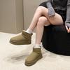 Women's Thick Bottom Short Lace Fashion Winter Lightweight Warm Anti Cold Snow Boots Non-slip Casual Sneakers Cotton Boots