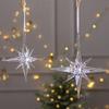 Weihnachts-Acrylplatte Weihnachtsbaum-Dekoration Schneeflocken Kristall Dreidimensionaler Schneeflocken-Anhänger Zubehör