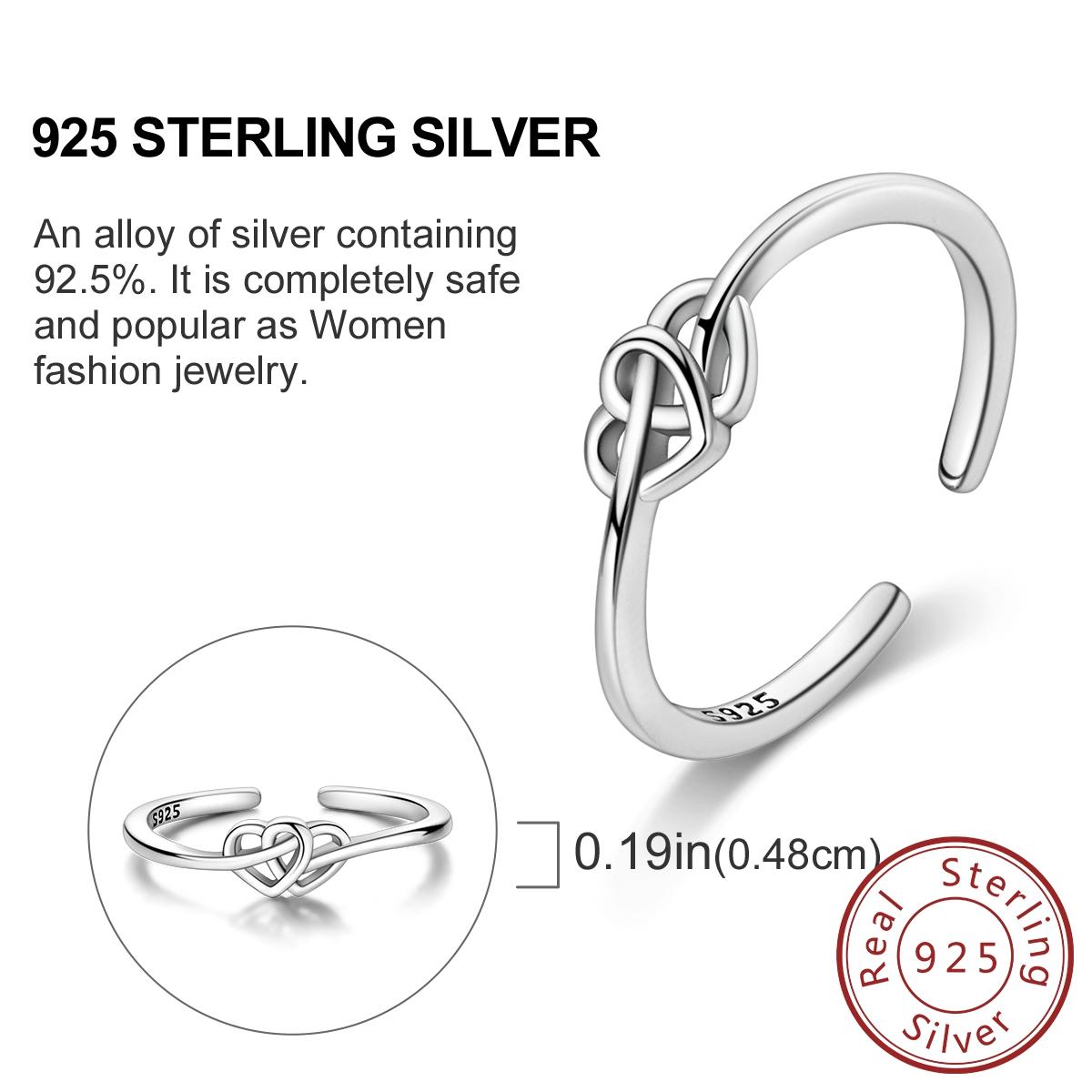 

100 Genuine copper Rings Open Infinite Symbol Love Zircon Rings Luxury Bands for Women Girls Party Gift Fashion