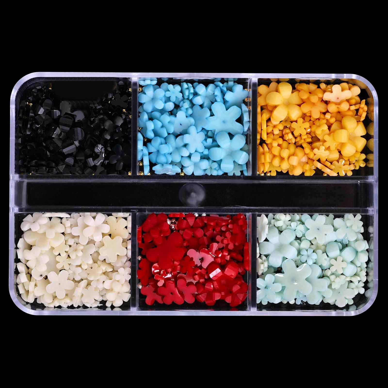 Realistic Press On Flower Nail Decors Waterproof Resin Flowers Nail Art Decorations For Home Salon Flower Nail Art Charm