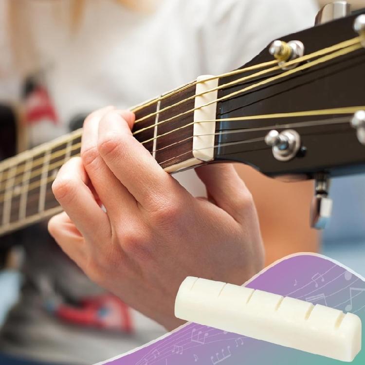 Guitar Saddles with Matching Nut Professional Acoustic Guitar Nut Guitar Bridge Saddles for Enhancing Sound Projection