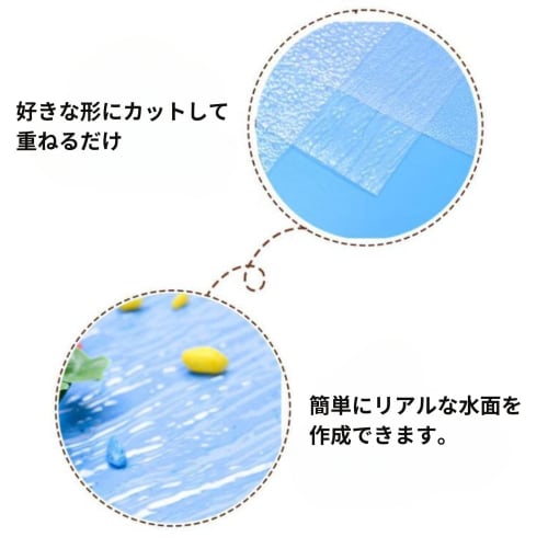 Bath & Bath Diorama Water Surface Sheet, Diorama Sheet Mat for Sea, River, Lake, Pond, Model Making, Transparent, Miniature Garden, Architectural Mode