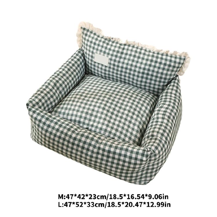 Pet Dog Nest Cats Bed Winter Cats House Plush Dog Sofa Bed Thicken Comfortable for Living Room Bedroom