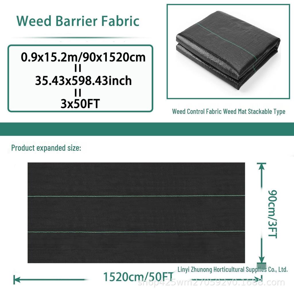 Black PP Weed Barrier Cloth: Breathable, Water-Permeable Ground Cover for Orchards and Gardens