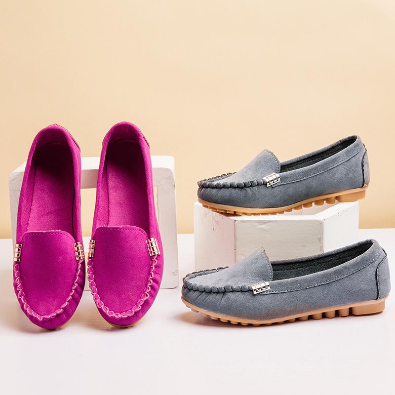 2025 Autumn Women's European & American Slip-on Loafers, Plus Size Available