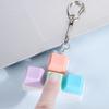4 Keys Fidget Keychain Keycap Clicker Toy Pendant Creatve Pinch Toy  for Adult