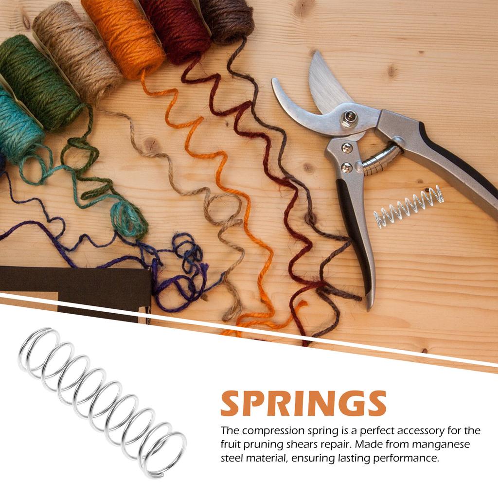 20Pcs Garden Pruner Springs Manganese Steel Compression Design Replacement for Hand Pruner Repair Trimming Tools Parts