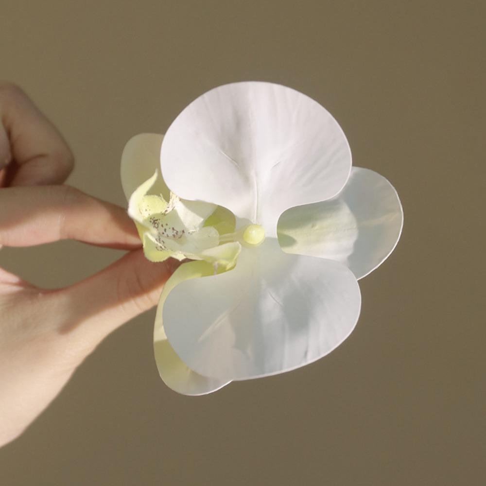 Shark Clip Flower Hair Claw Ponytail Clip Large Shark Clip Cute Butterfly Orchid Hair Clip  Female