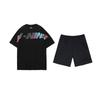 Li-Ning Fashionable Personalized Design Round Neck Pullover Short Sleeve T-Shirt Unisex Tops Black AHSU997-2+YKSV147-2
