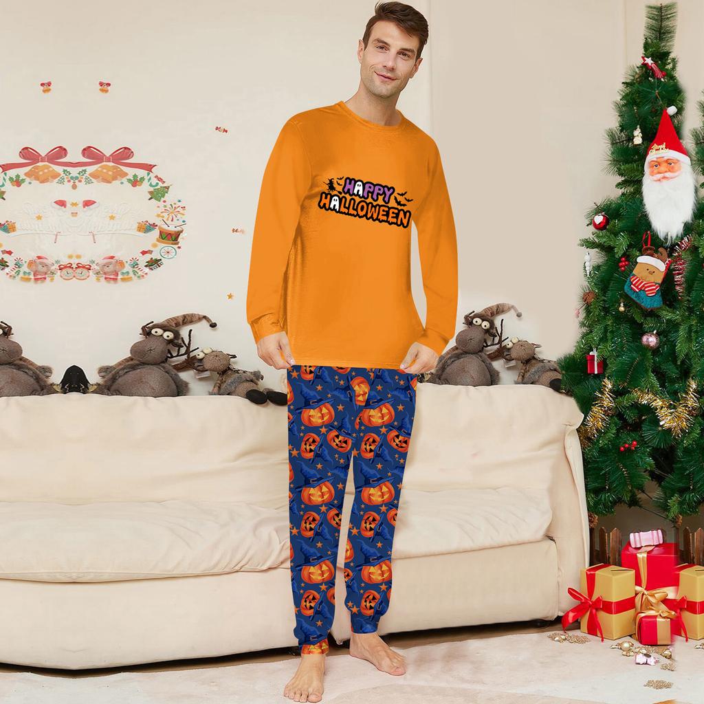 Halloween Family Matching Sets Piżamy, Stroje wypoczynkowe, Rodzinne Dopasowane Długie Rękawy Topy + Spodnie Zestaw
