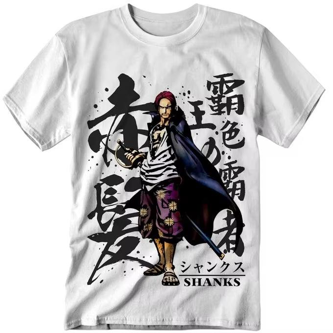 

One Piece Shanks Anime King Color Haki Printed Tshirt Unisexs and Womens Tshirt Unisexs Top Sports Tshirt 2026 Summer New Tee S