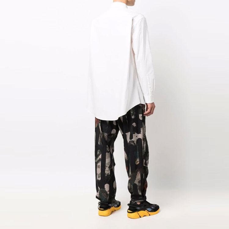 Y-3 Solid Color Pocket Casual Long Sleeve Shirt Men shirts White HB3406