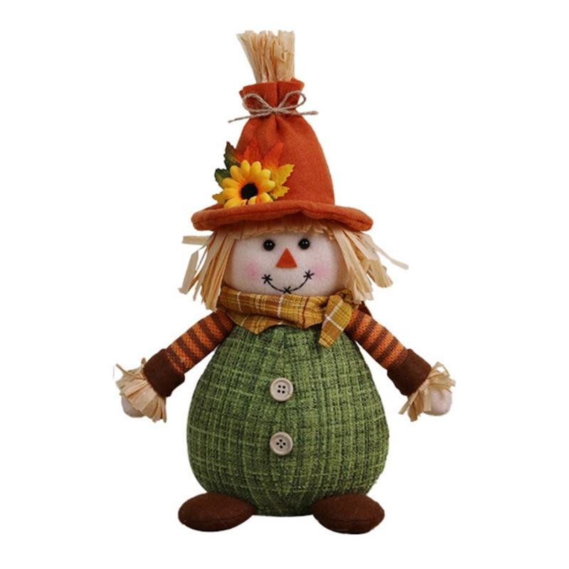 Herbst Feiertags-Schmuck Ahornblatt Vogelscheuche Puppe Bauernhaus Dekorationen Bewegliche Figur Bauernhaus Küchen-Dekorationen Anhänger
