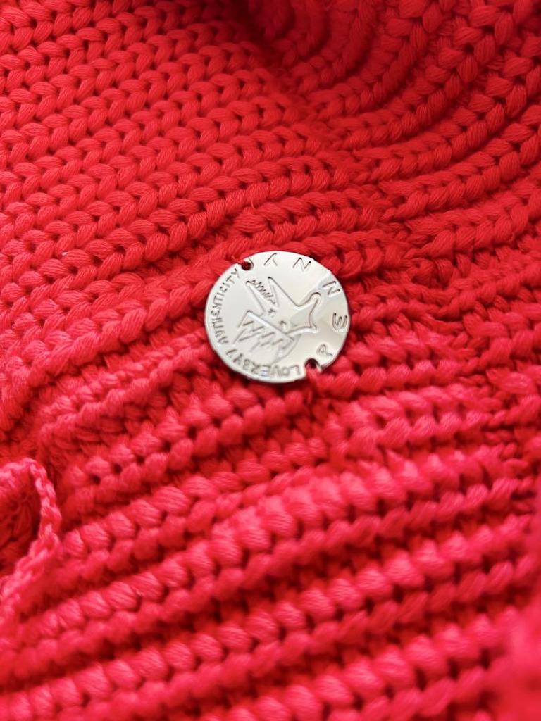 [USED] Charles Jeffrey LOVERBOY Knit Hat, Red, Unisex