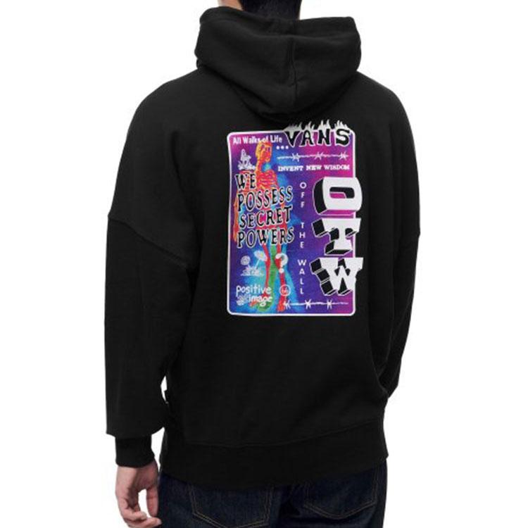 Vans Grafik Baskılı Kazak Kapüşonlu Erkek Kapüşonlular Siyah VN0A5H7TBLK