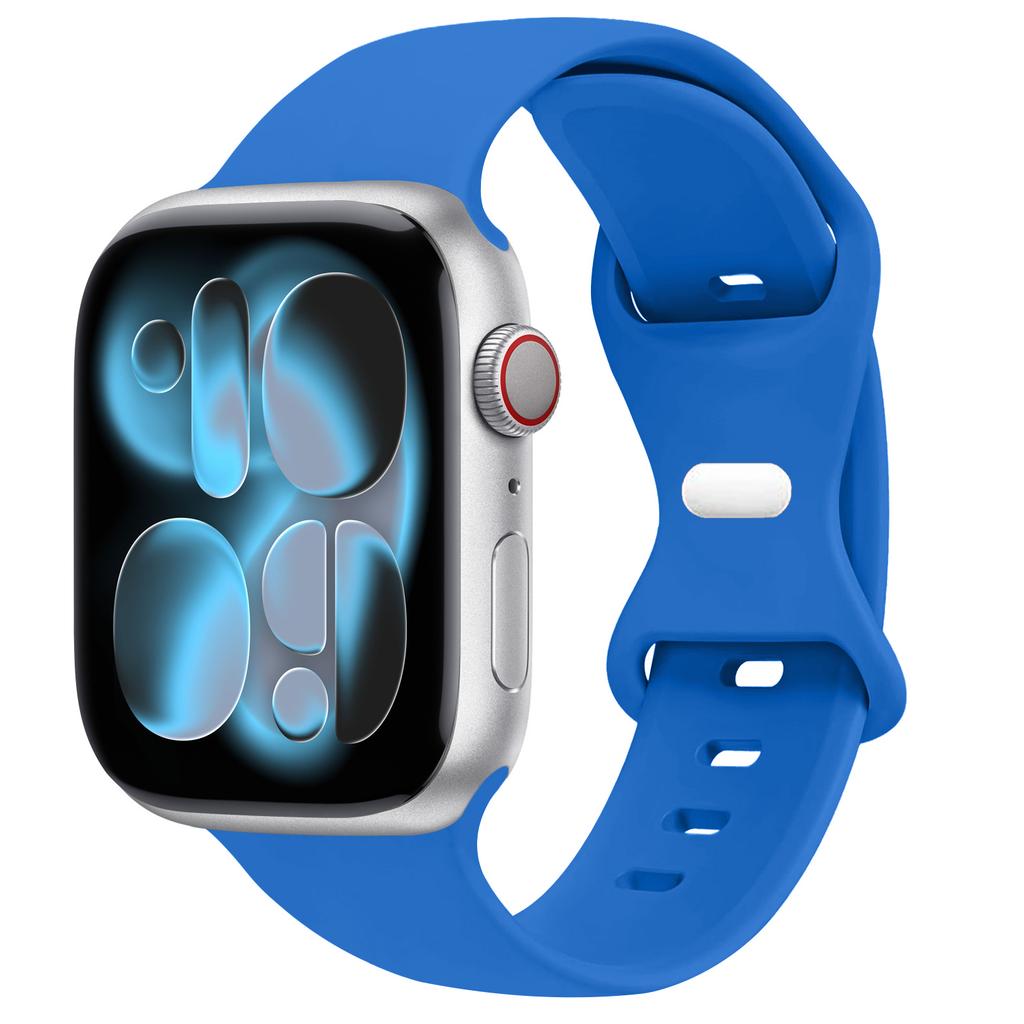 Sport Silicone Strap For Apple Watch Bands 40mm 44mm 46mm 45mm 41mm 49 42mm Correa Bracelet iWatch series 10 11 9 8 7 ultra 3 SE