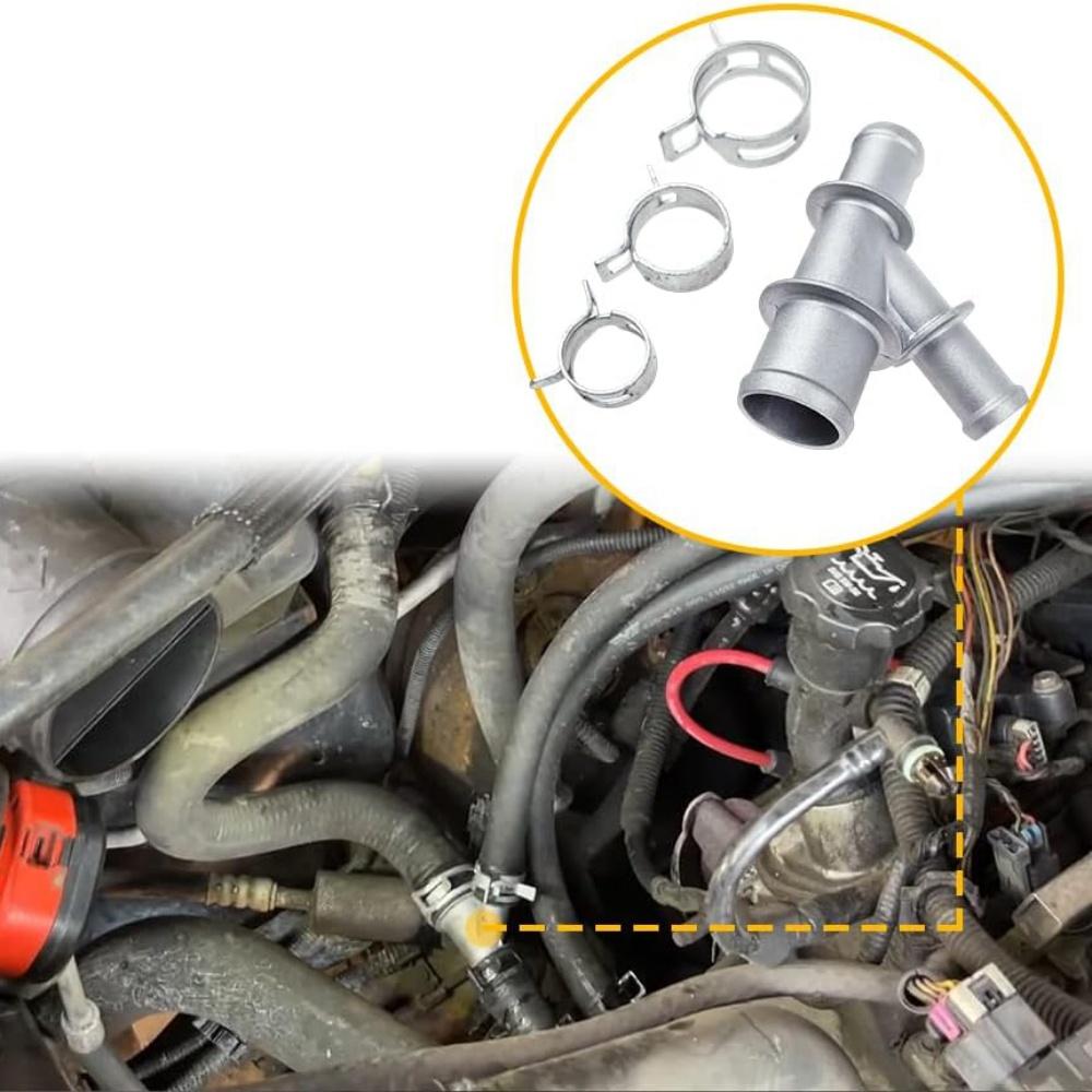 Aluminum Coolant Hose Junction Connector 5834773 For Chevy Silverado 1999-2013