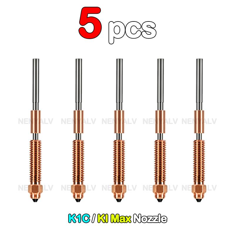 For Creality K1 Max K1C K2 SE Ender-3 V3 Quick-Swap Nozzle 0.2/0.4/0.6/0.8mm Hardened Steel Nozzle Upgraded High-Speed Printing