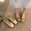 Mary Jane fairy with skirt single shoes girl 2025 new summer shallow mouth evening breeze flat bottom one pedal grandma laden shoes