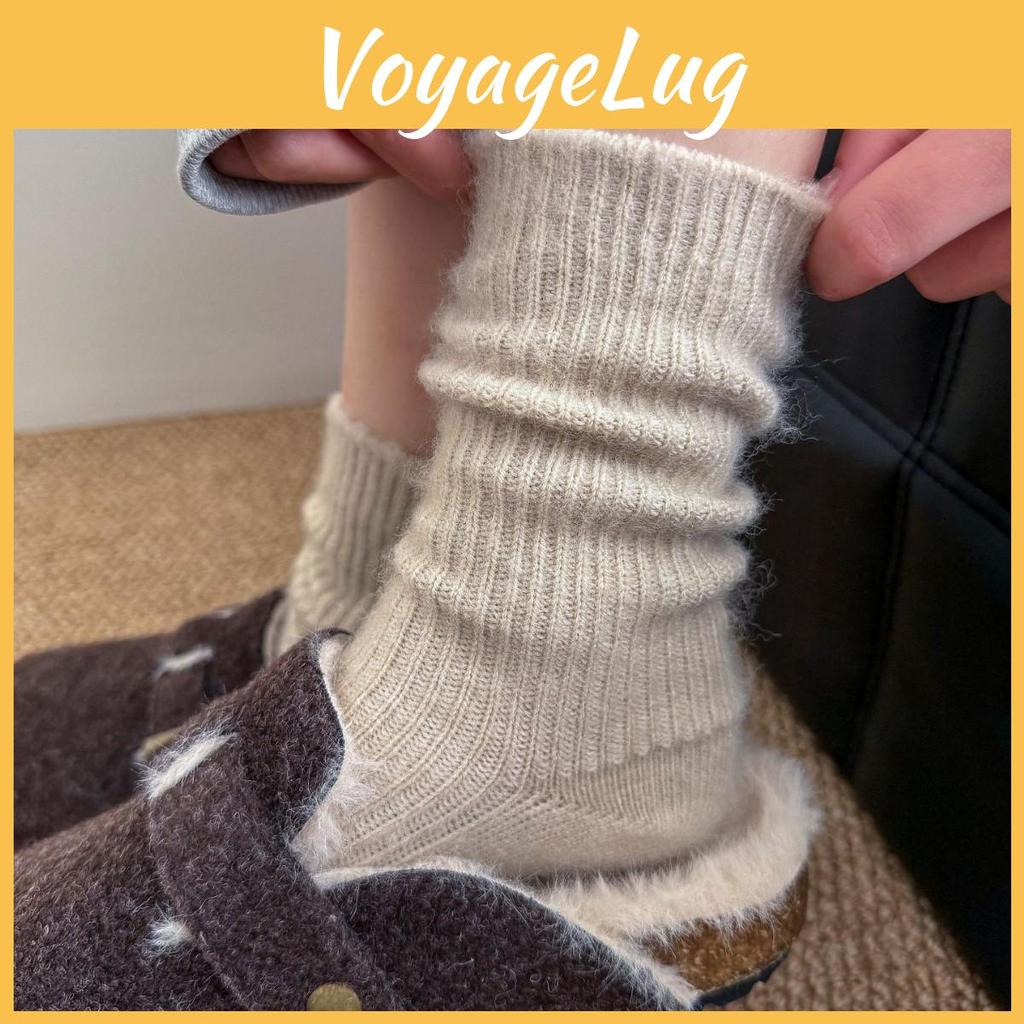Womens Wool Midtube Cozy Socks Thick Cashmere For Autumn And Winter
